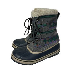 SOREL Boots Southwest Aztec Winter Waterproof Sherpa Purple Insulated | Size 6